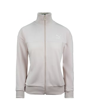 Puma crema de manga larga para chaqueta con cremallera con cremallera de manga larga 595943 23