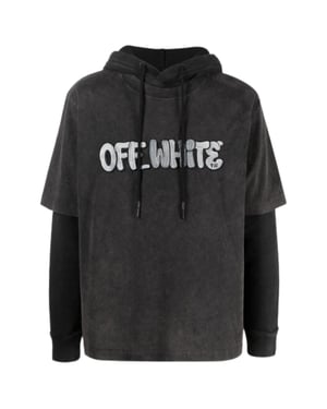 Off-White GM Vintage sudadera con capucha gris de doble manga