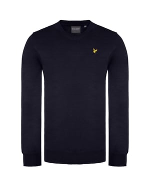 Suéter marina para hombres de golf lyle & scott