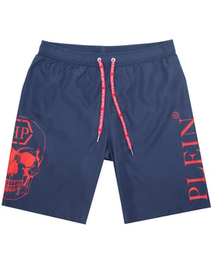 Philipp Plein Bañador PP Skull azul marino