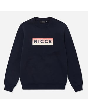 Nicce Sweaters de hombre azul marino de manga larga de manga larga Sweaters 204 1 03 02 0003
