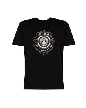 Les Hommes T-Shirt Luxury Logo del hombre negro