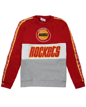 Mitchell y Ness Houston Rockets de la NBA Suéter para hombre del equipo de vellón líder de la NBA