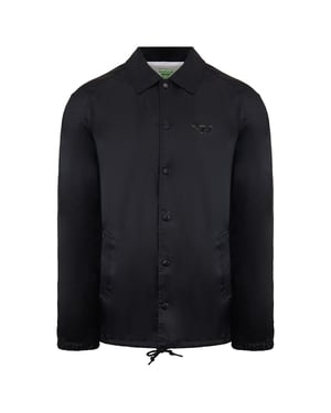 Supra x Heidi Klum Cochs Botón de manga larga Botón Up Black Mens Jacket 101900 008