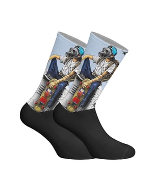 Calcetines de caña larga estampados elásticos unisex