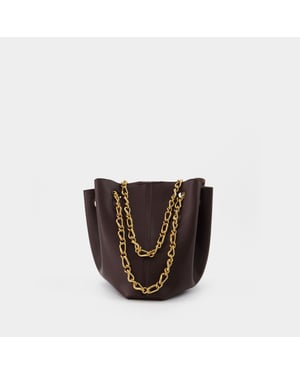 Bolso Gather en piel vegana marrón