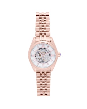 Reloj de pulsera con esfera esqueleto MOP automático Empress Magnolia