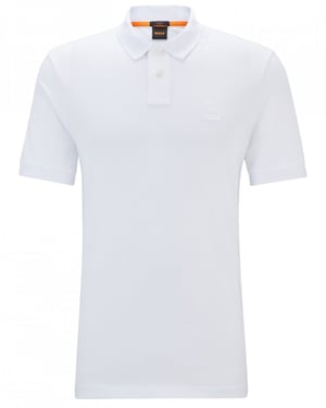 BOSS Orange Camisa Polo Slim Fit de Algodón Stretch para Hombre con Parche de Logo NOS