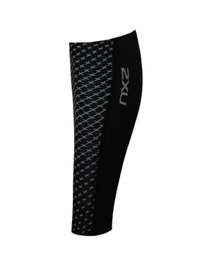 2XU reflejar compresión unisex guardias de ternero negro/plateado