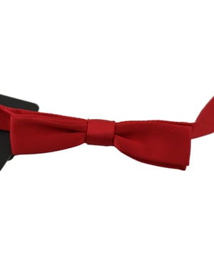 Corbata de hombre Papillon ajustable slim de seda 100% roja de Dolce & Gabbana