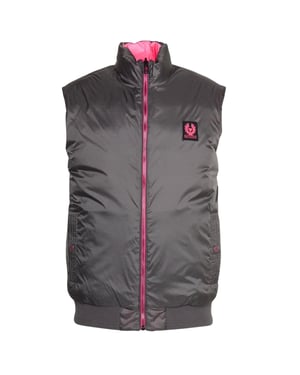 Chaleco de plumon reversible en gris granito Flash Circuit de Belstaff