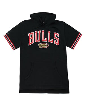 Camiseta de sudadera con capucha para hombres franceses de Mitchell & Ness Chicago Bulls Terry