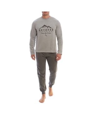 Pijama de invierno afelpado manga larga KLP3 hombre