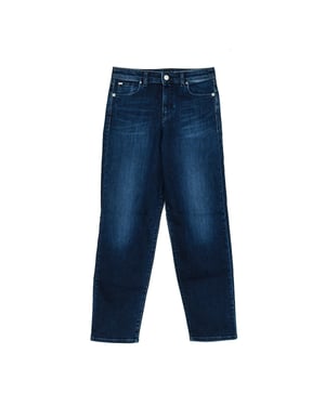 Pantalones largos tejanos efecto gastado 6Y5J90-5D25Z mujer