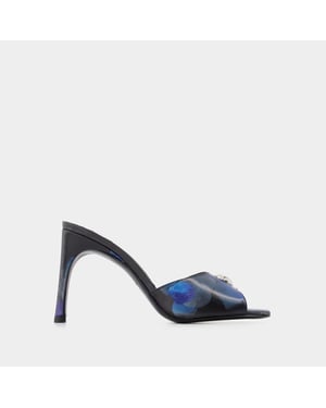 Denim Logo Mules - Coperni - Algodón - Azul