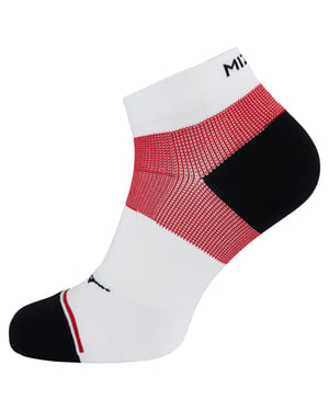 Calcetines de Running Mizuno Support Mid Blanco/Rojo para Hombre