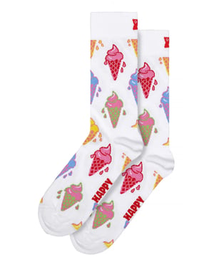 Calcetines Helados | Calcetines Felices | Calcetines Divertidos - Blanco