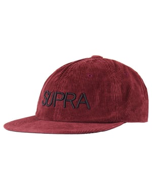 Supra Wine Red Graphic Logotipo Flat Brim Discord Cap C3092 554