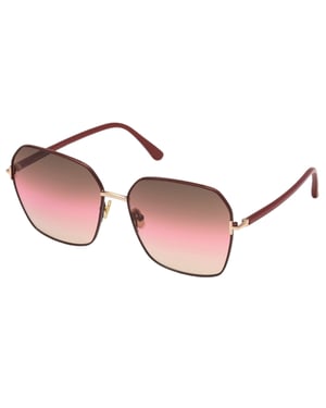Tom Ford FT0839 69F Claudia-02 Gafas de sol burdeos brillantes