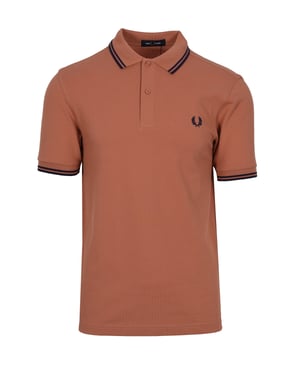 Camisa Polo de Dos Tipos de Fred Perry Rust Claro/Marine Francés