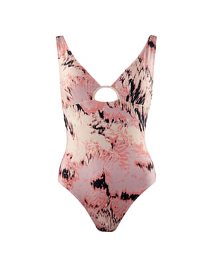 Gymshark Strappy Back Womens Rosa claro traje de baño