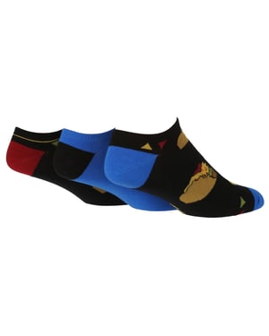 Wild Feet - Lote de 3 calcetines de algodón para hombre con estampados originales
