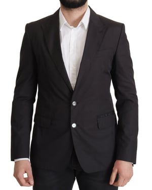 Blazer de hombre de una sola botonadura TAORMINA negro de Dolce & Gabbana