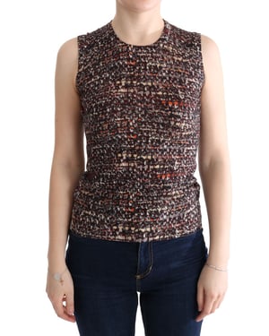Camiseta de Lana de Punto Multicolor para Mujer de Dolce & Gabbana