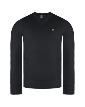 Suéter negro de golf lyle & scott merino