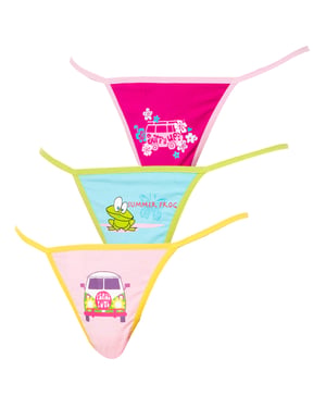 Pack-3 Tangas de Hilo Fino con estampados 82329 mujer