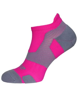 Calcetines 2XU Light Cushion Hombre Magneta/Gris Claro No Show
