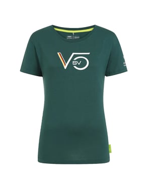 Camiseta Aston Martin F1 Seabastian Vettel Driver Womens Green