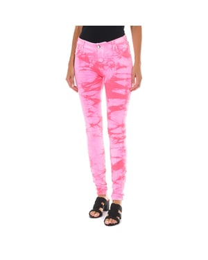 Pantalon largo de felpa con tejido elástico 10DB50210-J100 mujer