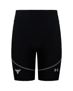 Under Armour Project Rock HeatGear Black/Beige Womens Bike Shorts 1366005 001