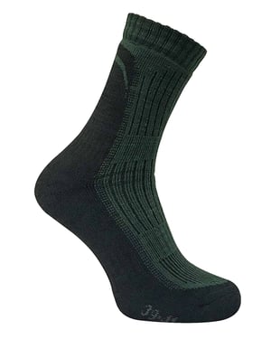 Calcetines de senderismo de lana merino para hombre con talón y puntera reforzados para botas