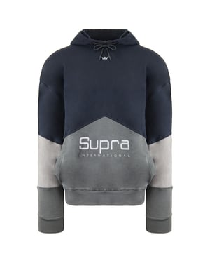 Supra Manga larga Retaver azul marino hombre 92 sudadera con capucha de vellón 102552 018