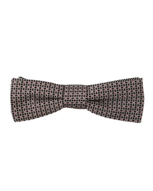Corbata de hombre Dolce & Gabbana de seda con patrón de flores en blanco y negro