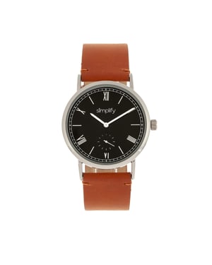 Simplifique el reloj con correa de cuero 5100