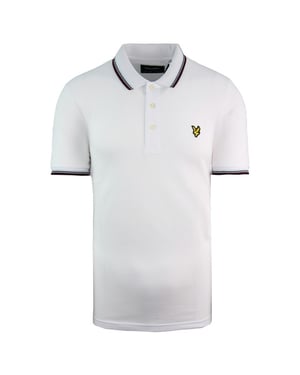 Polo Lyle & Scott Tipped Hombre Blanco