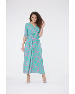 Vestido Floral Sonia Ditsy - Verde/Rosa