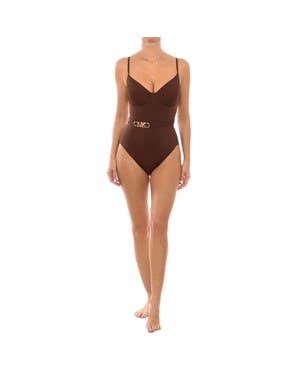 Bañador estilo retro con aros y cinturón MM1N615 mujer