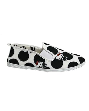 Estilo hilo dossy hello kitty mujer plimsolls blancos