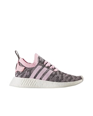 Adidas nmd_r2 primeknit para mujer rosa entrenador