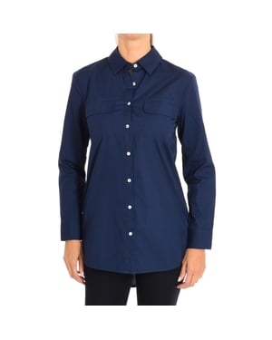 Camisa manga larga cuello solapa 5WR85Q8L4 mujer