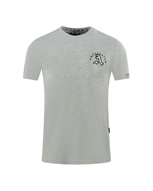 Aquascutum London camiseta gris con logo bordado