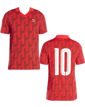 Camiseta roja de fútbol de puma - hombre
