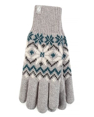 Heat Holders - Guantes térmicos suaves para mujer - Gris claro