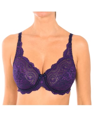 Sujetador con aros y sin relleno de encaje 05832 mujer para un soporte natural del busto