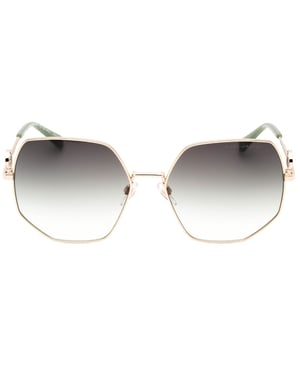 Gafas de sol doradas con extremos de pierna verdes de Marc Jacobs