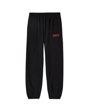 Off-White Pantalones deportivos negros con puños ajustados y diseño Graffiti Arrow Crew